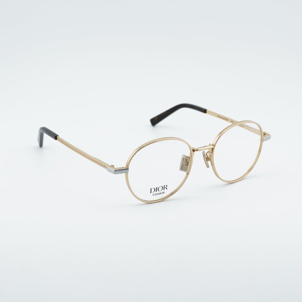 Dior CD DIAMONDO R3U B300 Eyeglasses Gold 50mm Oval Titanium Frame